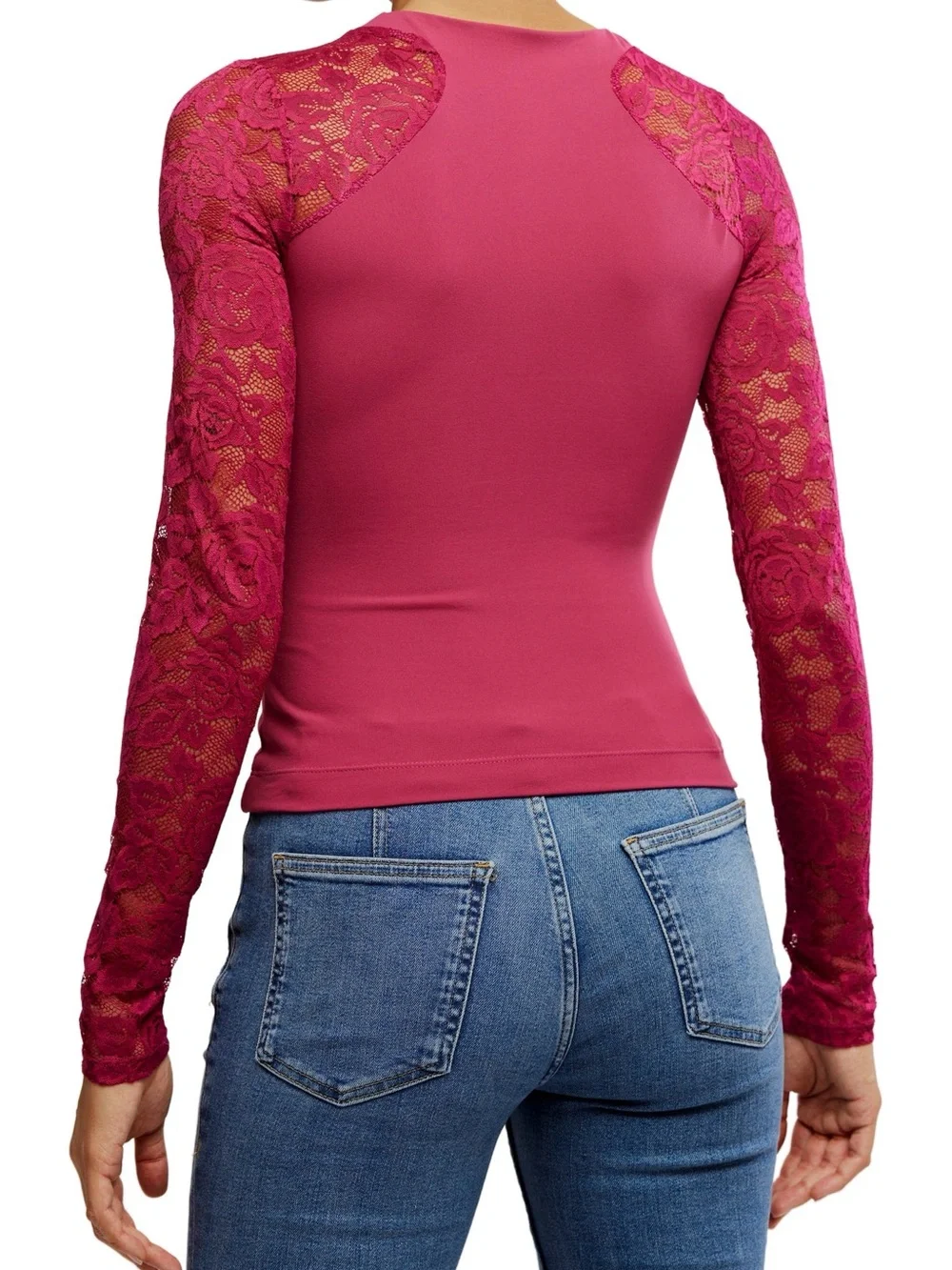 Free People No Excuses Long Sleeve in Sangria
